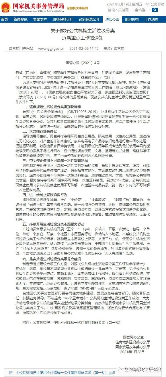 “可降解”不能含PP、PE！發(fā)改委官宣了